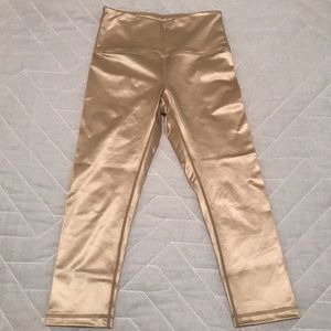 New Nordstrom Zella gold capri workout tights